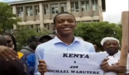 A screengrab image of Michael Warutere.